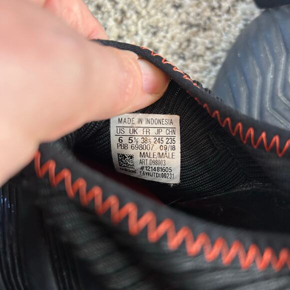 Adidas Predator Men's Soccer Cleats Size 6 Black Red 698007 - Picture 4 of 7